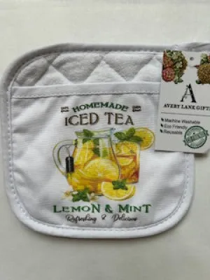 Pot Holder - Homemade Iced Tea Lemon & Mint