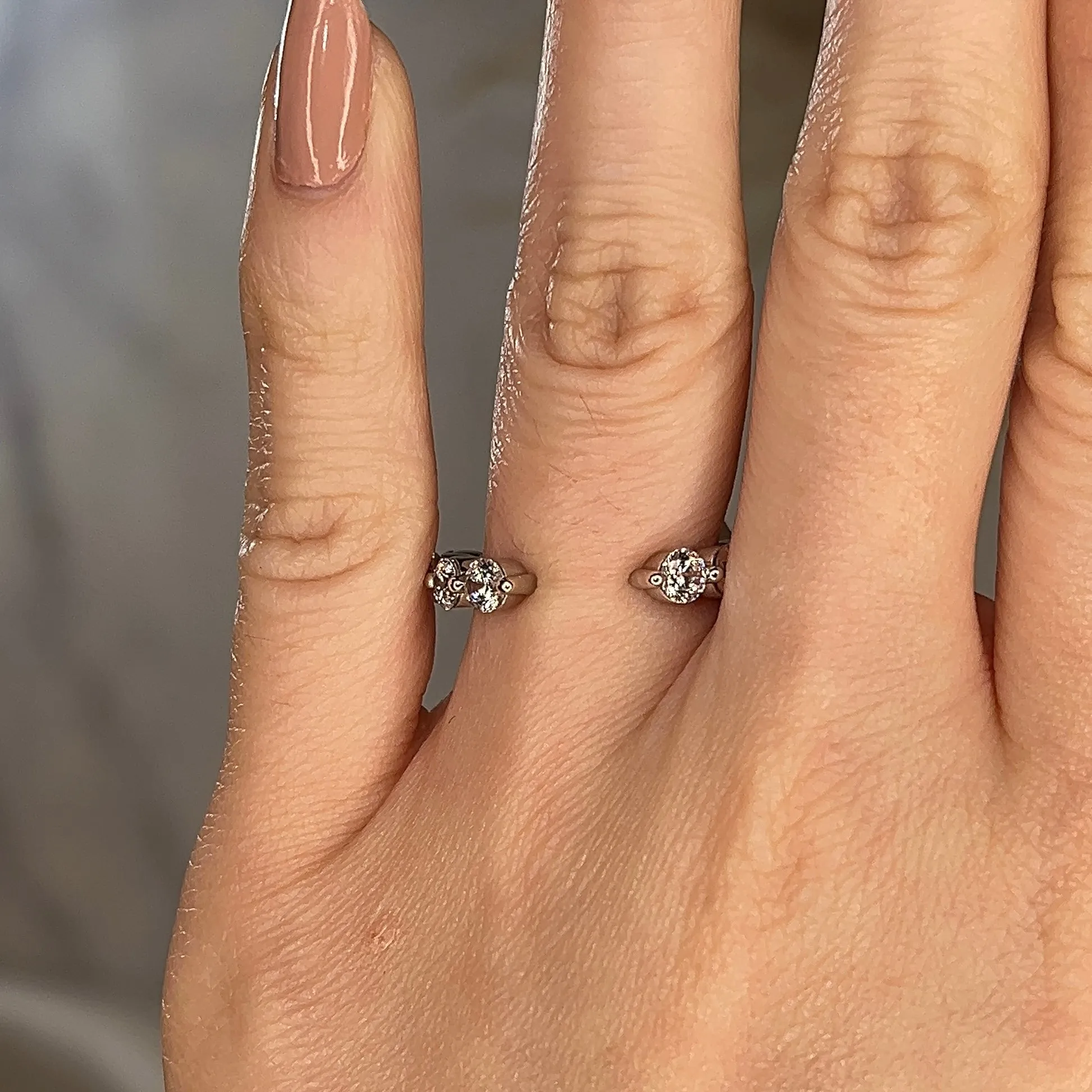 "Clio" Bubble 1.50ct Round Brilliant Diamonds Open Eternity Ring ET10