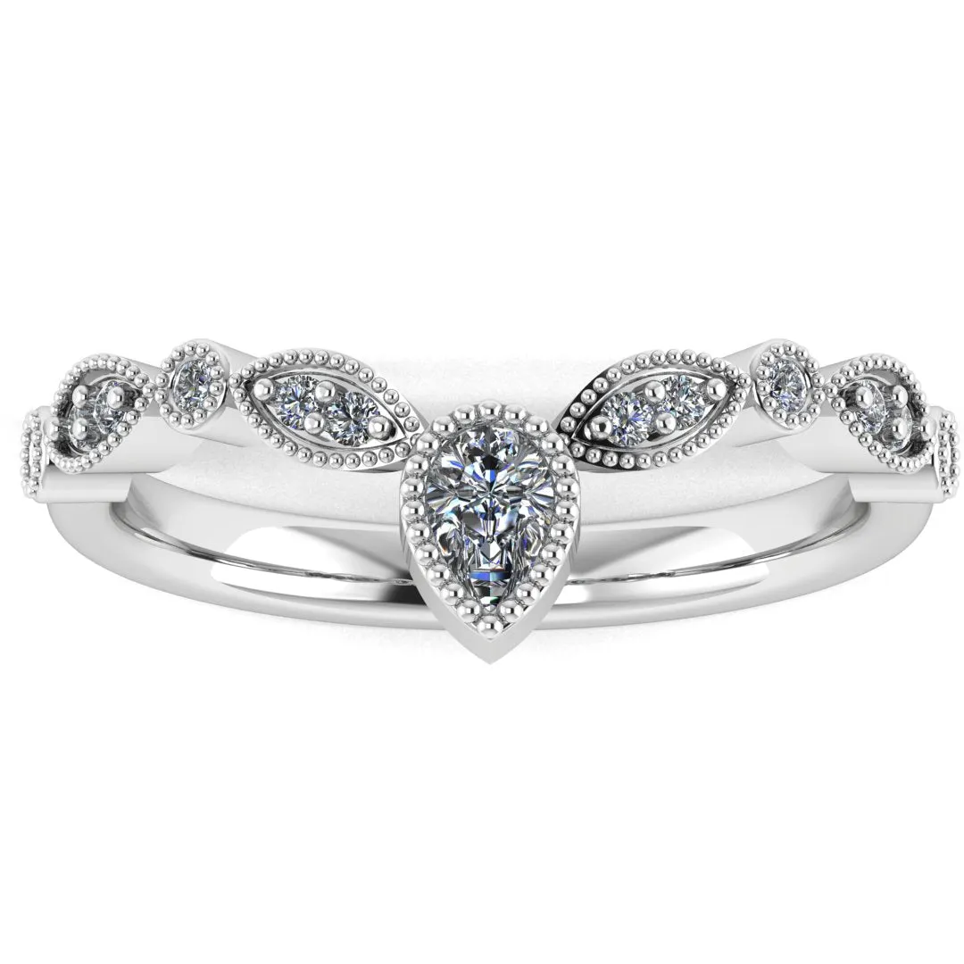 "Elisa" Sparkling Wishbone 0.20ct Diamond Eternity Ring ET70