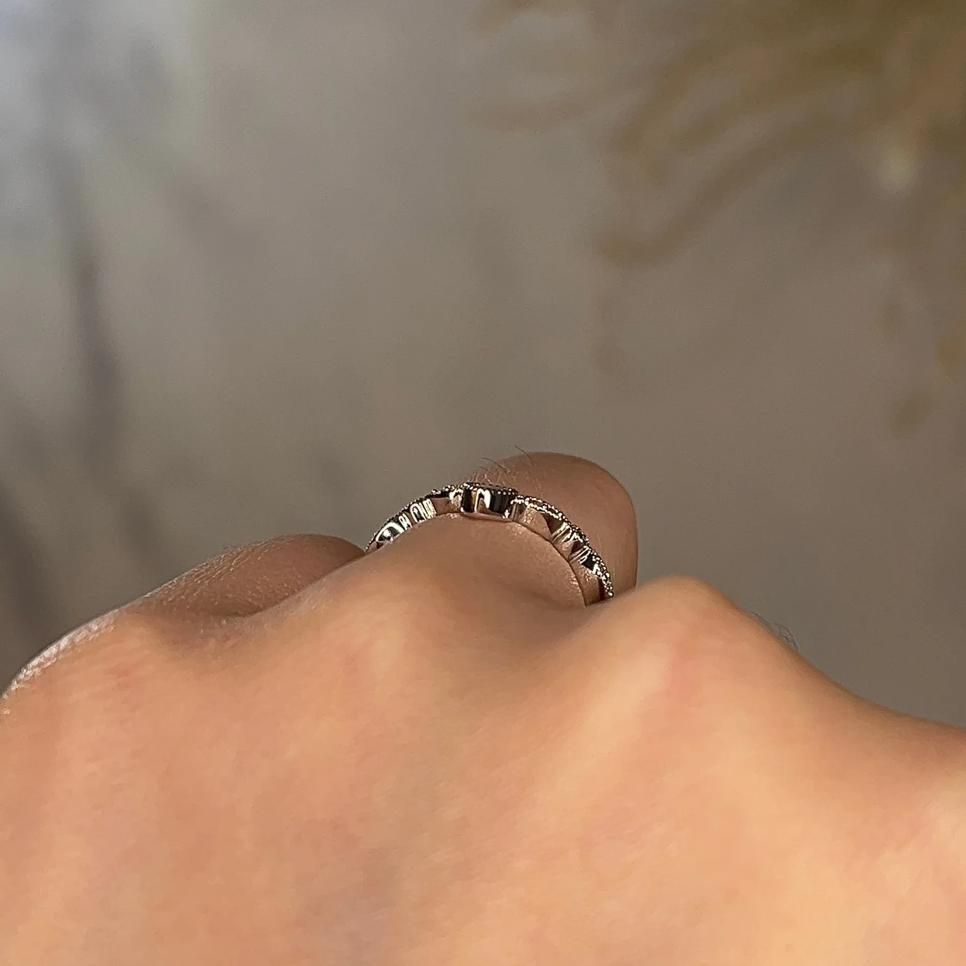 "Elisa" Sparkling Wishbone 0.20ct Diamond Eternity Ring ET70