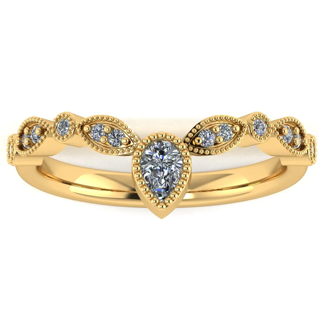 "Elisa" Sparkling Wishbone 0.20ct Diamond Eternity Ring ET70