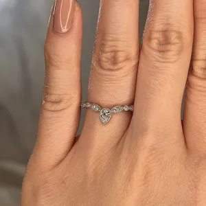 "Elisa" Sparkling Wishbone 0.20ct Diamond Eternity Ring ET70