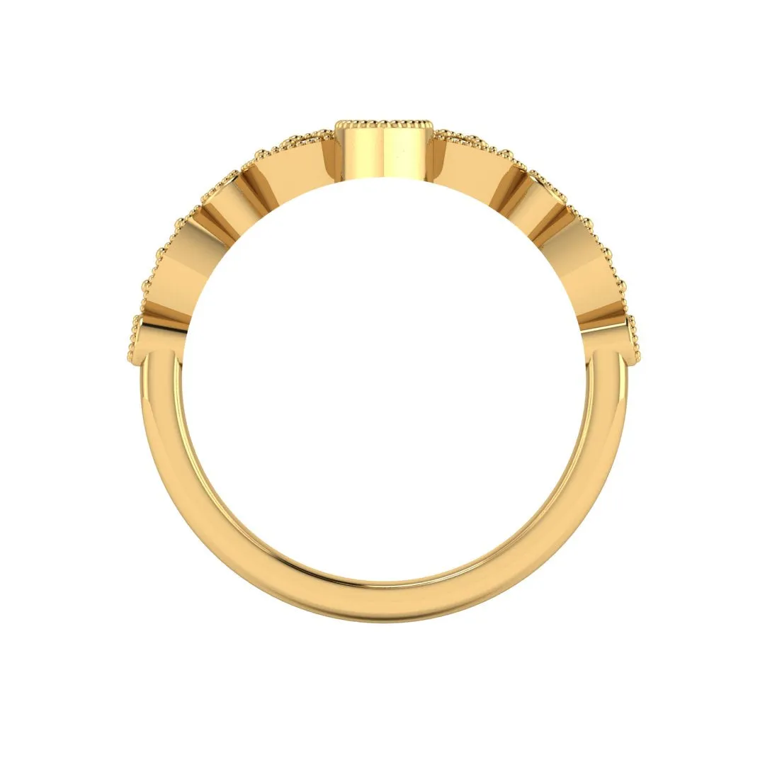 "Elisa" Sparkling Wishbone 0.20ct Diamond Eternity Ring ET70