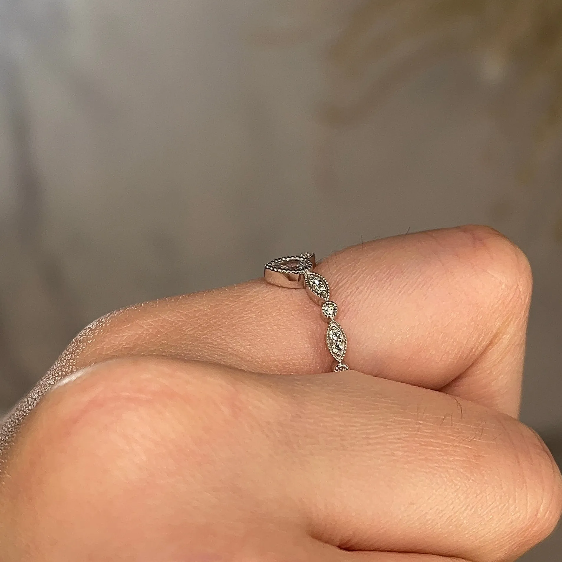 "Elisa" Sparkling Wishbone 0.20ct Diamond Eternity Ring ET70