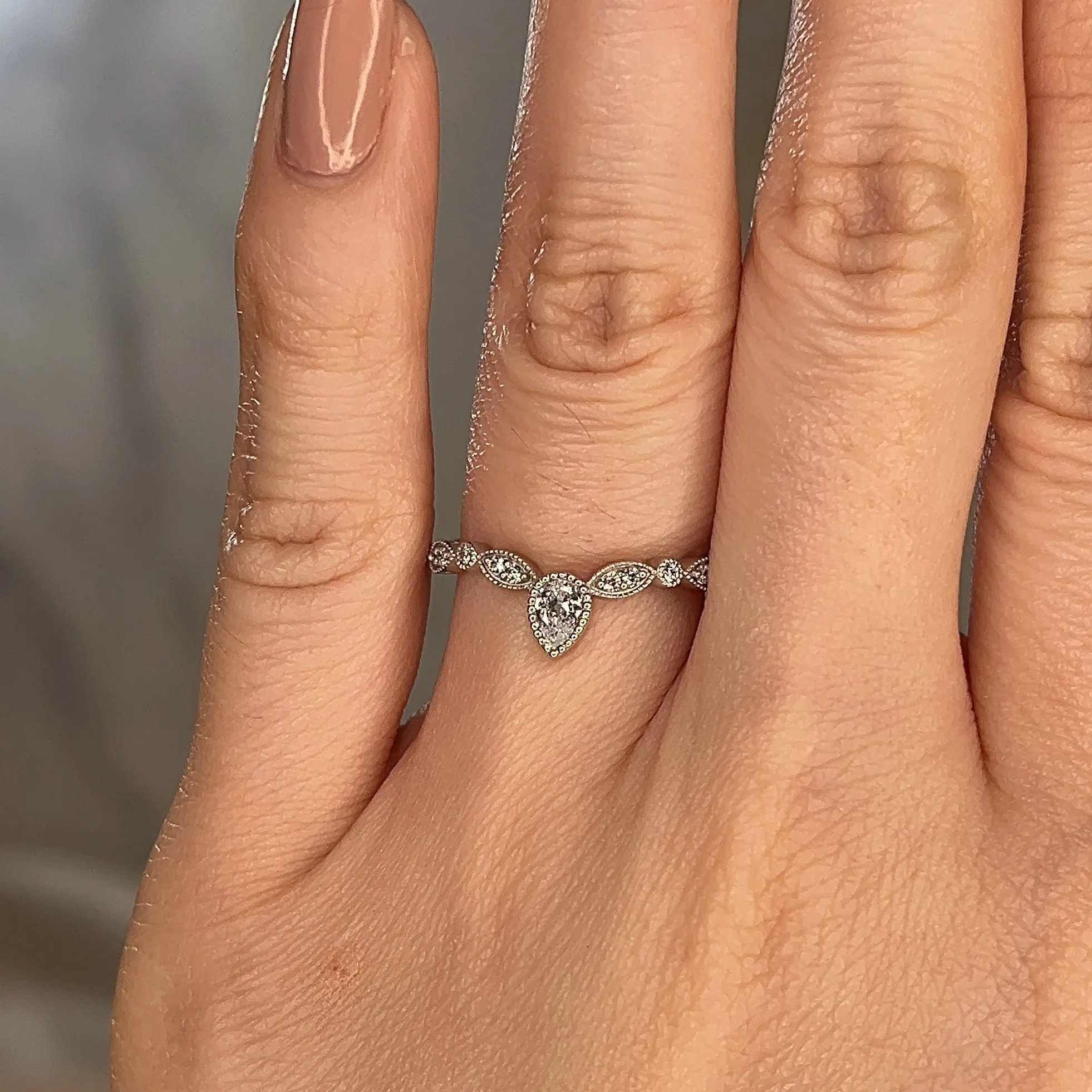 "Elisa" Sparkling Wishbone 0.20ct Diamond Eternity Ring ET70