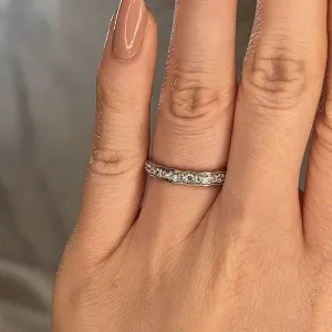 "Luella" Sparkling Wave 0.30ct Diamond Half Eternity Ring ET81