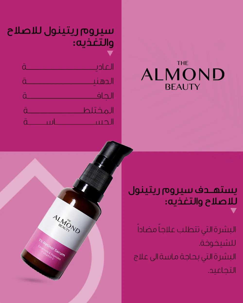 Repairing and Nourishing %1 Retinol Serum with Peptides   Vitamin C & Ceramide
