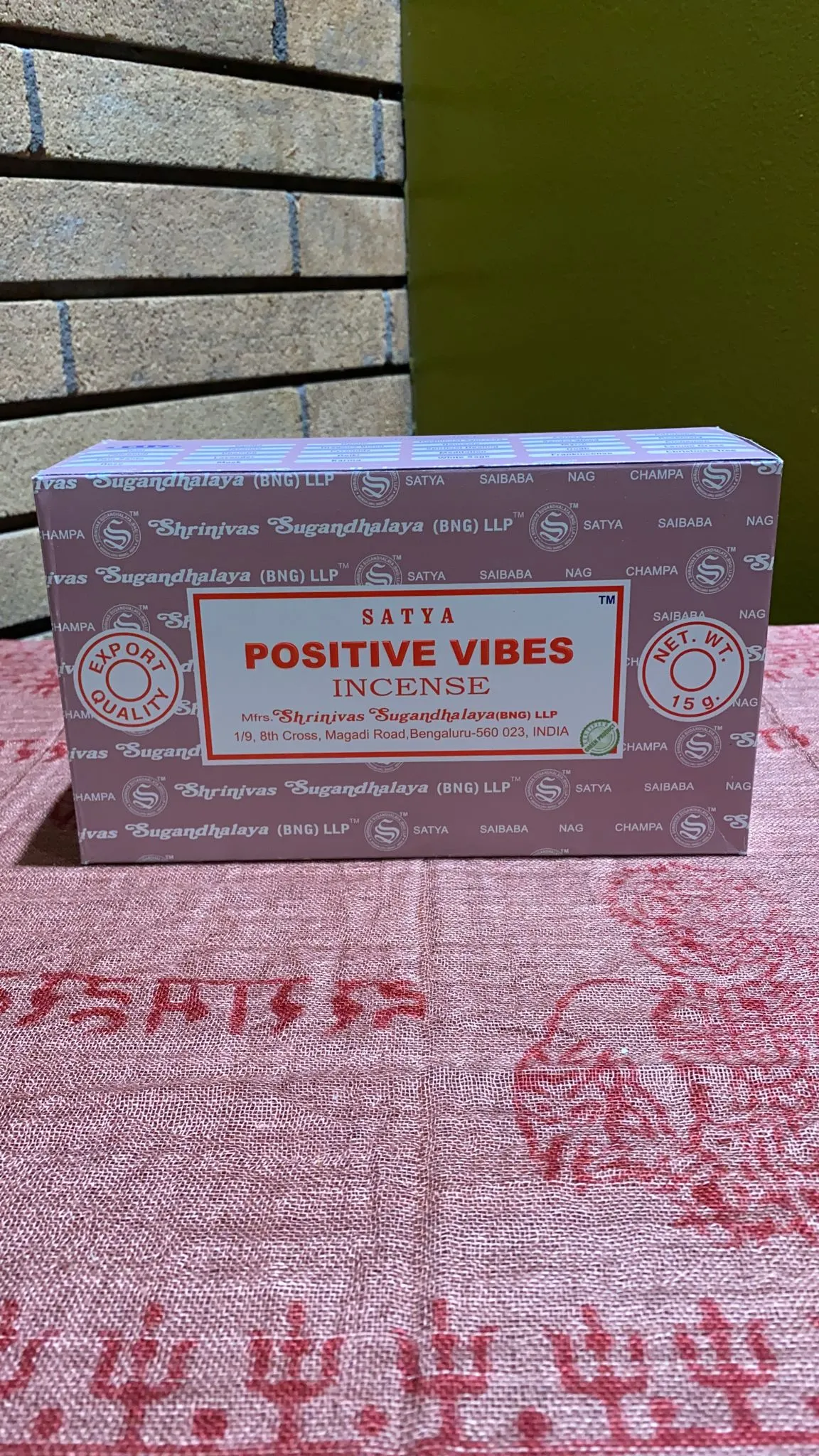 Satya Positive Vibes Stick Incense - 15 Gram Pack