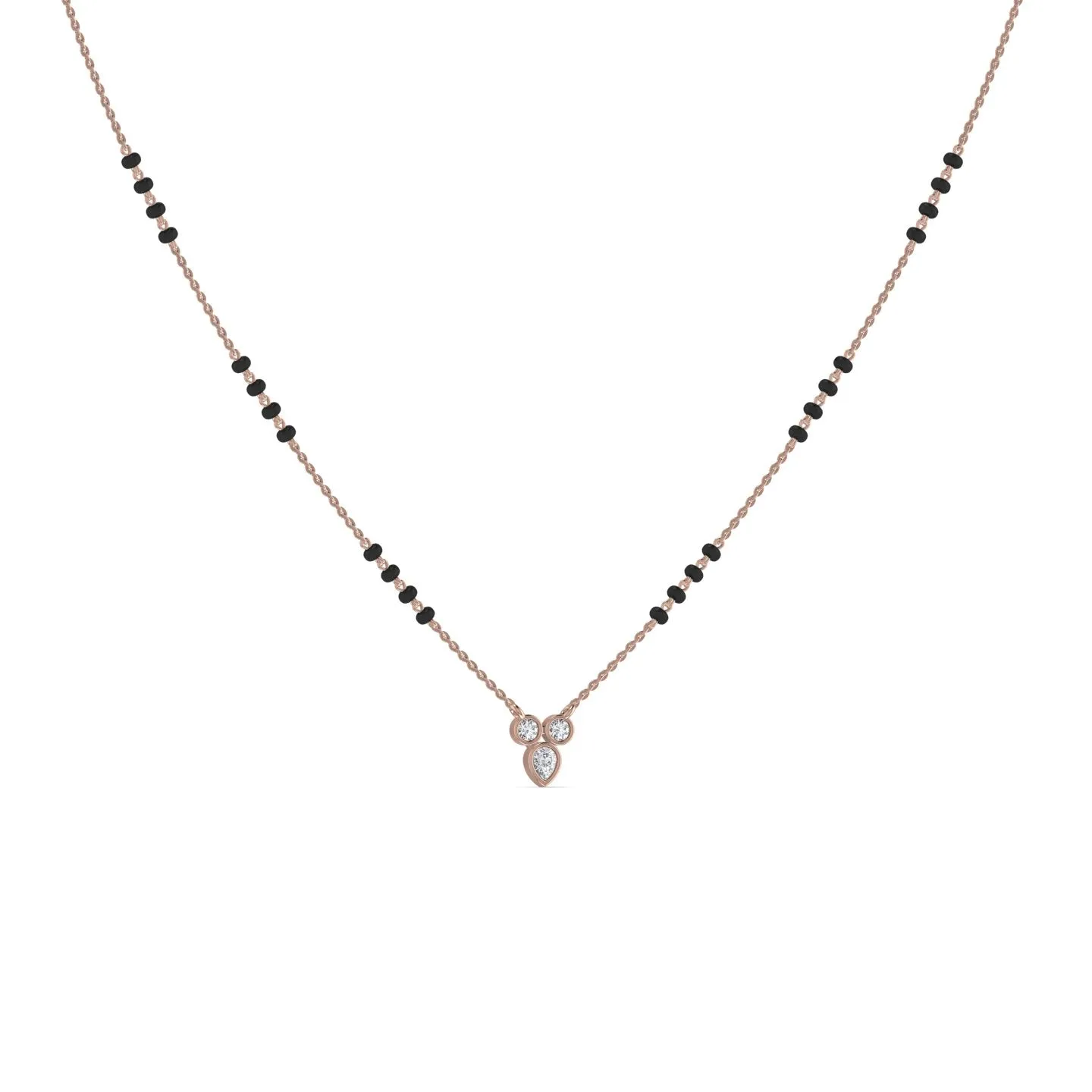 Silver Three Stone Mangalsutra