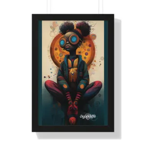 Solar Nexus Framed Vertical Poster, Young Visionary Art Print for Home Decor, Solar Inspired Wall Art, Futuristic Poster, Contemporary