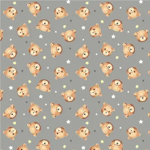 Sweet Dreams | Grey Baby Bear Flannel by Whistler Studios for Windham | 53873F-3