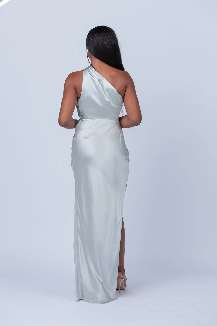 The Sei Drape Gown in Tin