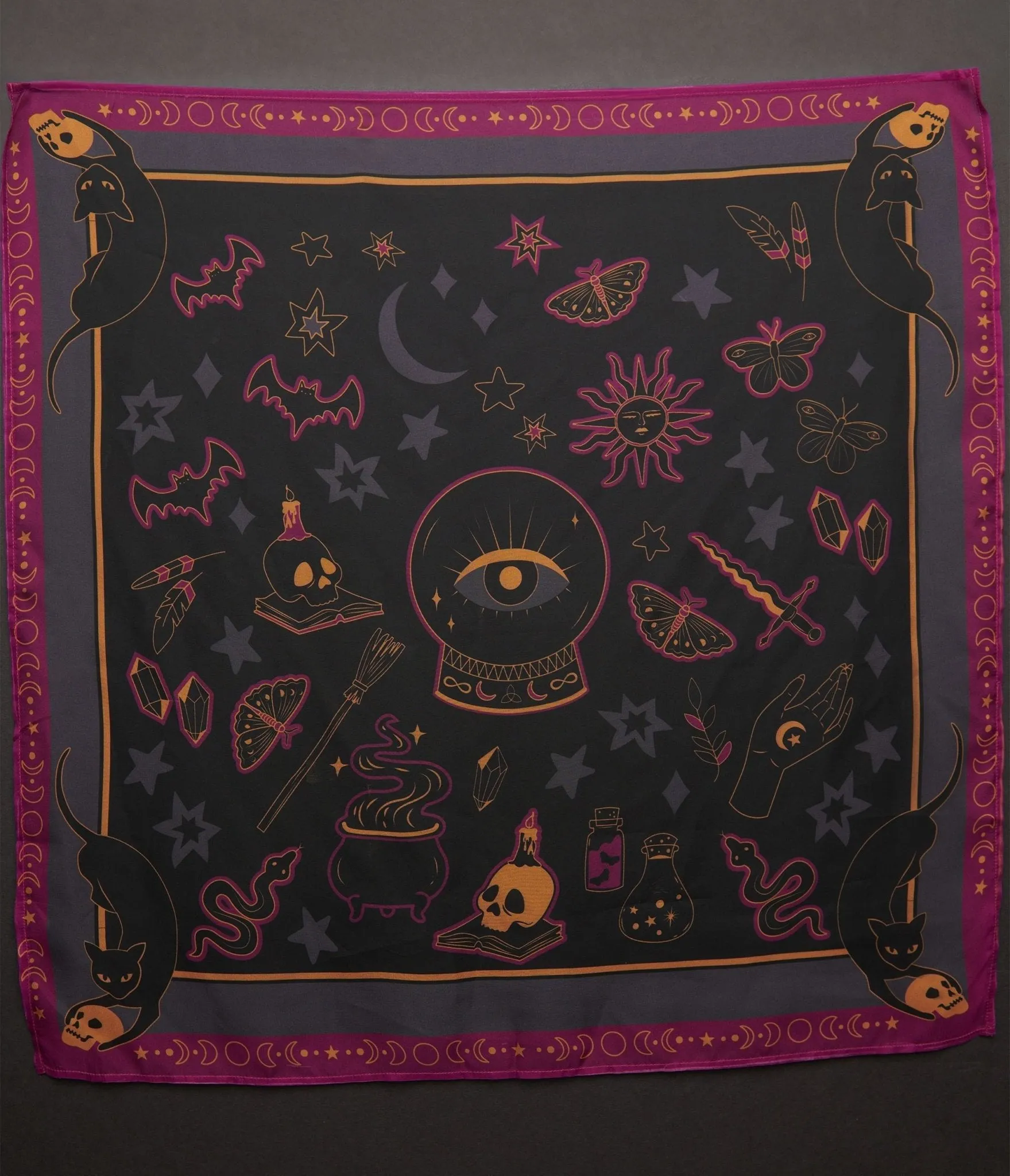 Unique Vintage Mystical Icons Hair Scarf
