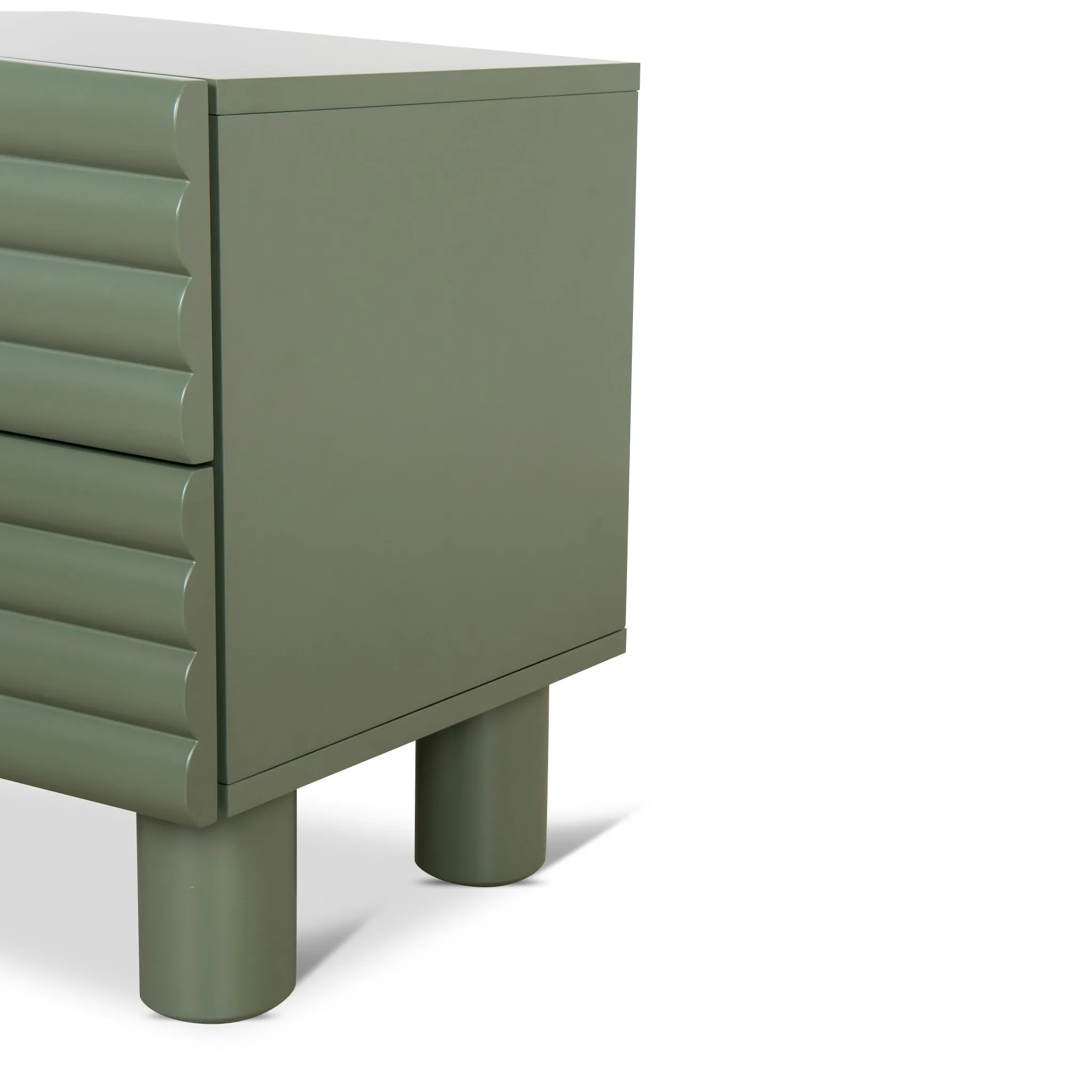 Vasuda 48cm Bedside Table - Green