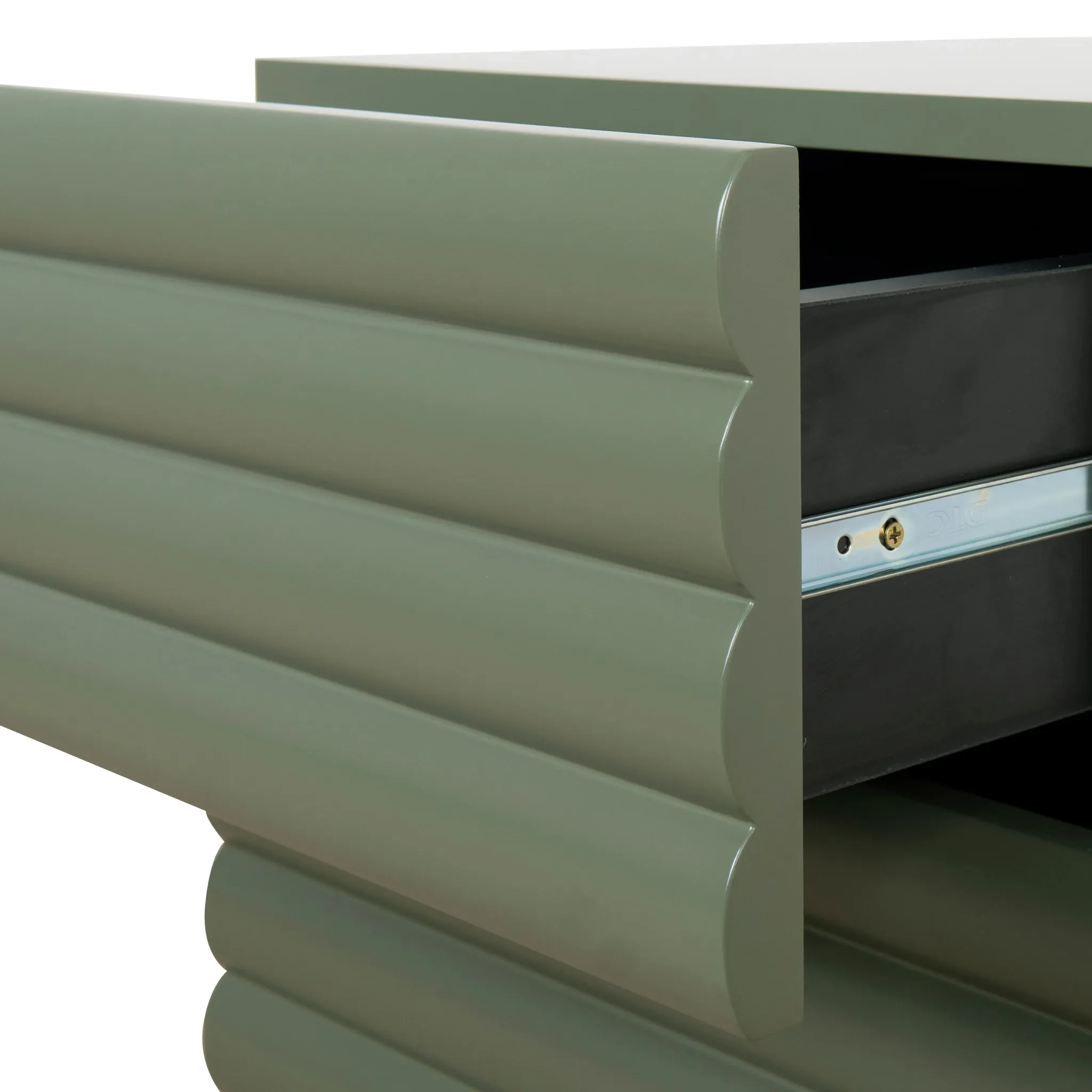 Vasuda 48cm Bedside Table - Green