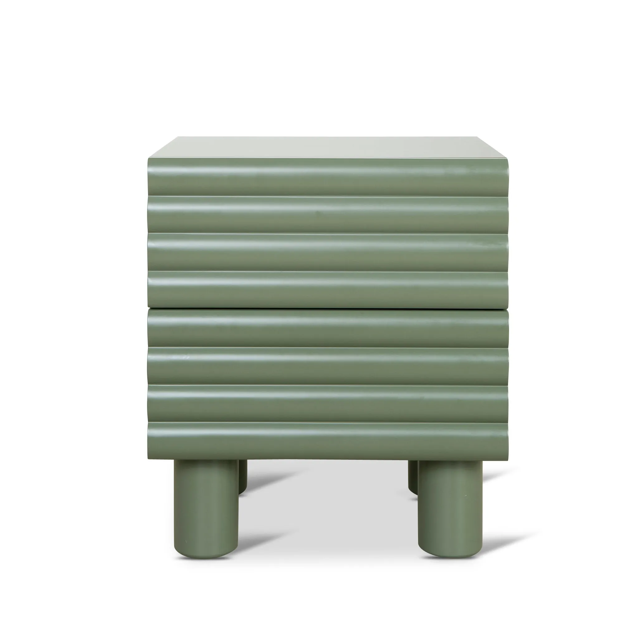 Vasuda 48cm Bedside Table - Green