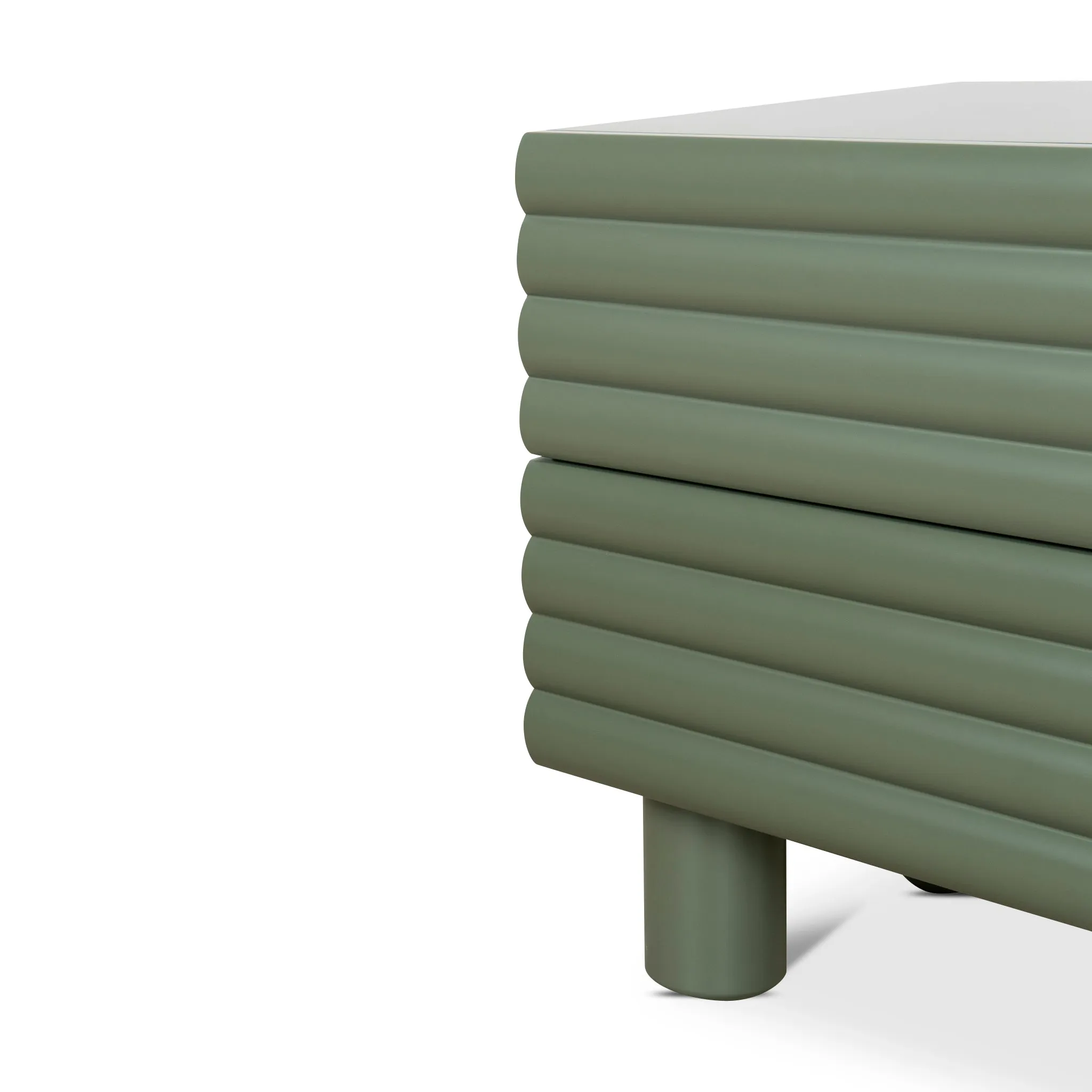 Vasuda 48cm Bedside Table - Green