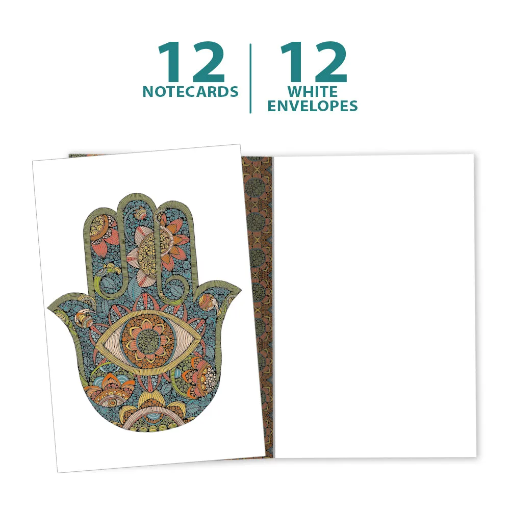 Vibrant Hamsa Boxed 12 Pack Notecards