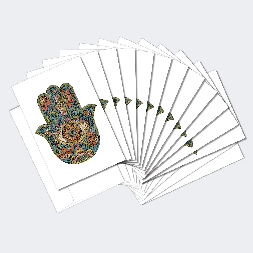 Vibrant Hamsa Boxed 12 Pack Notecards