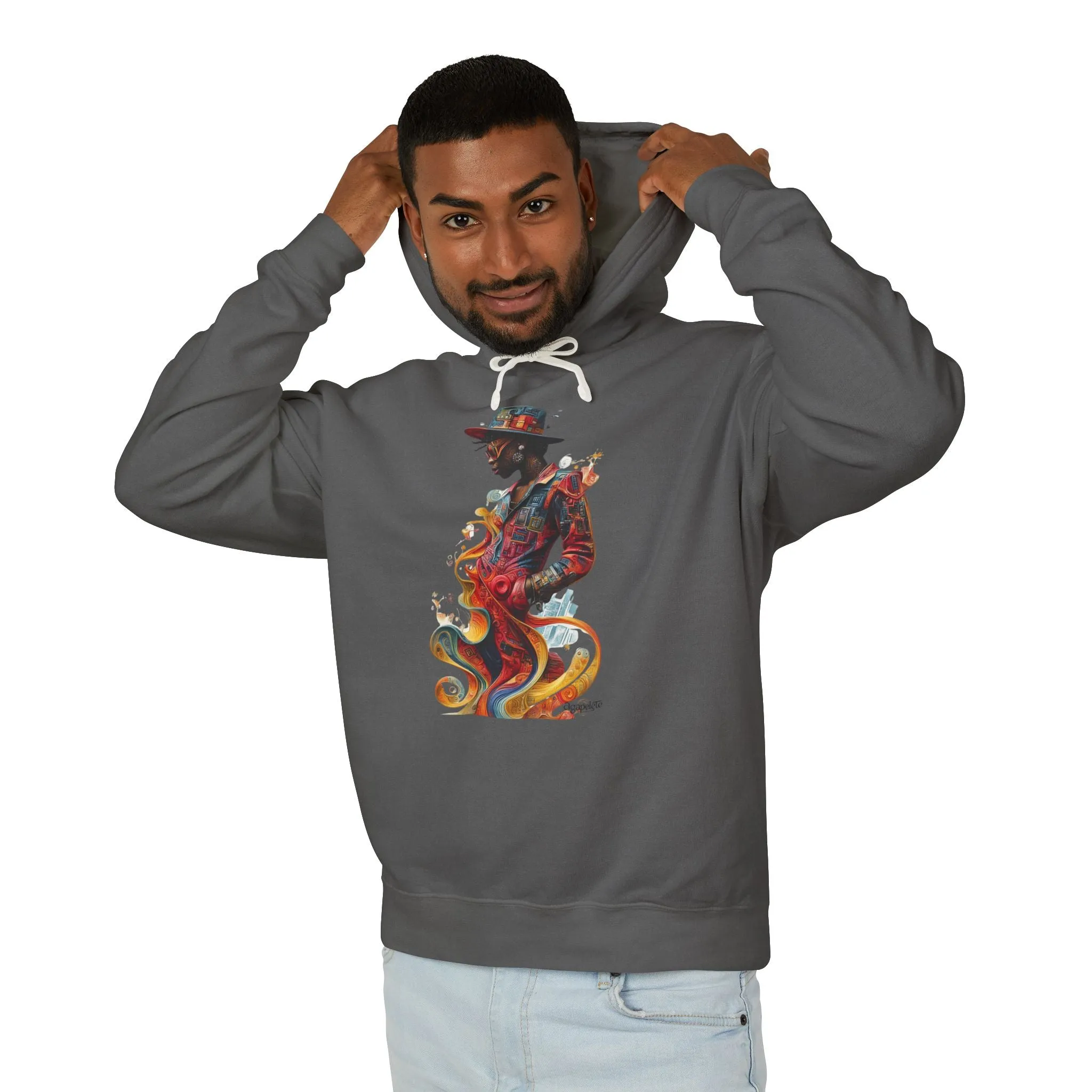 Vibrant Visions Lightweight Hoodie - Dynamic and Creative Energy, Unisex Sweatshirt