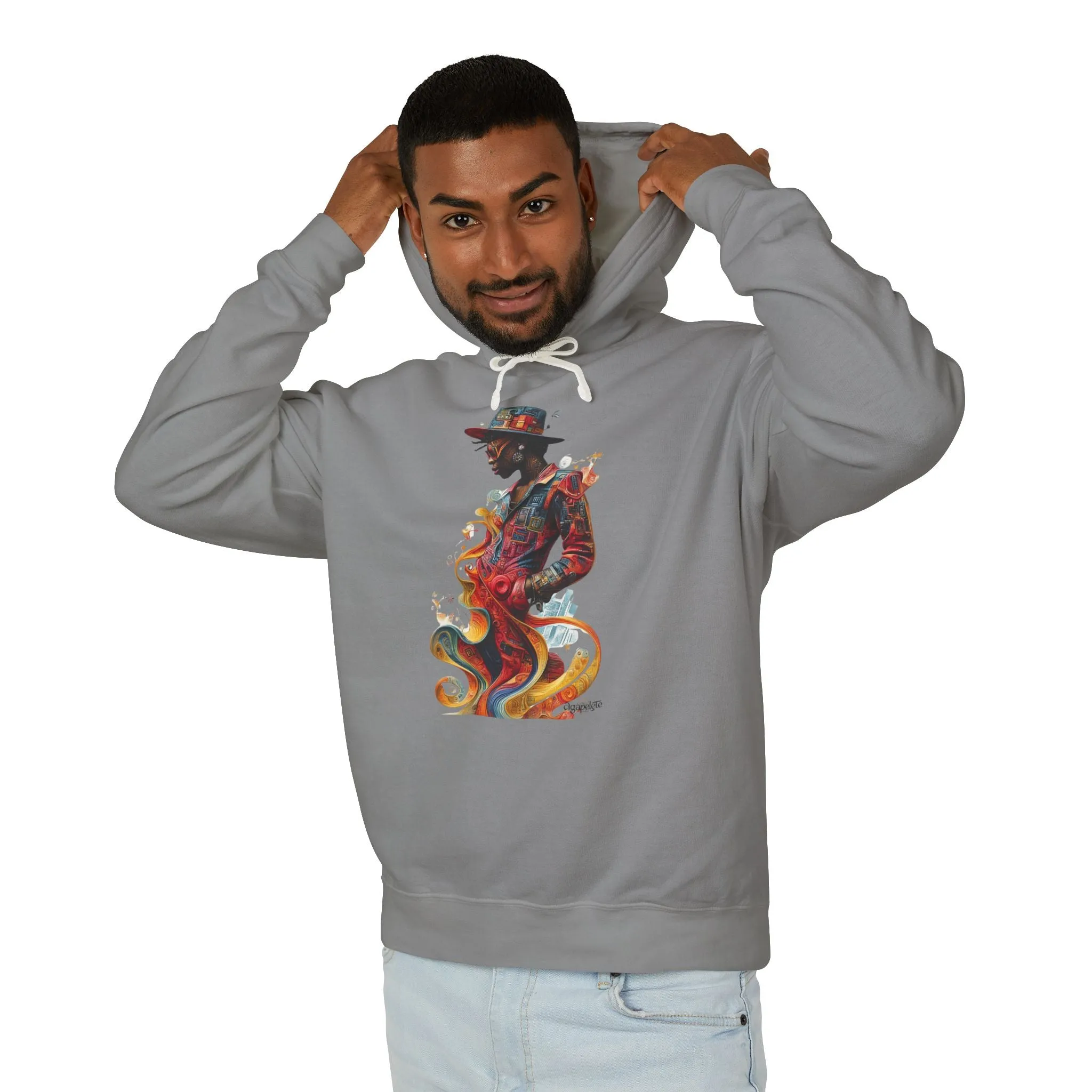 Vibrant Visions Lightweight Hoodie - Dynamic and Creative Energy, Unisex Sweatshirt