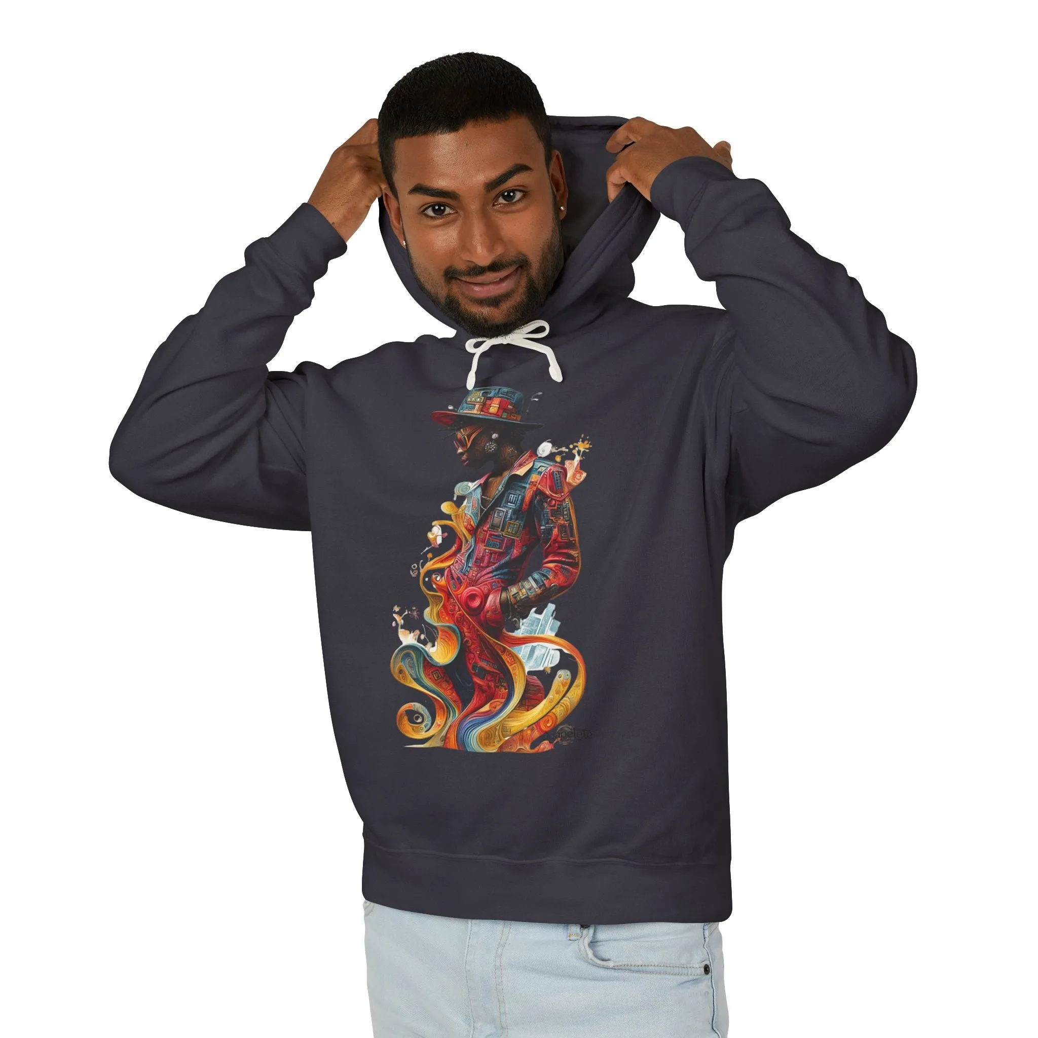 Vibrant Visions Lightweight Hoodie - Dynamic and Creative Energy, Unisex Sweatshirt