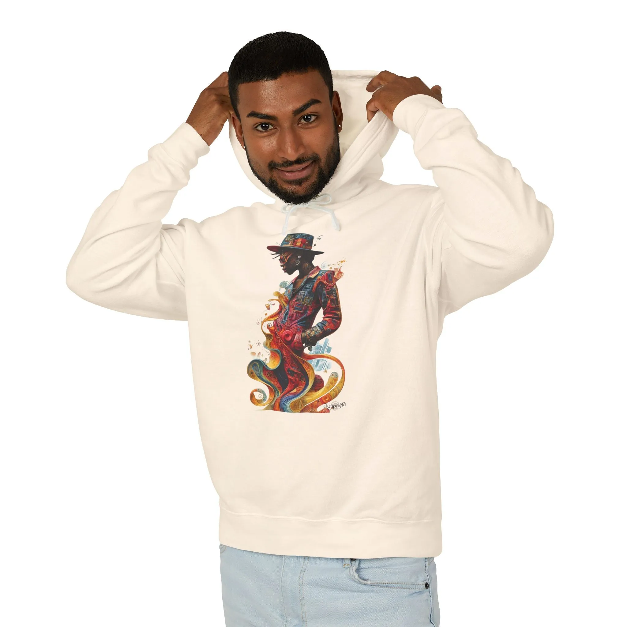 Vibrant Visions Lightweight Hoodie - Dynamic and Creative Energy, Unisex Sweatshirt
