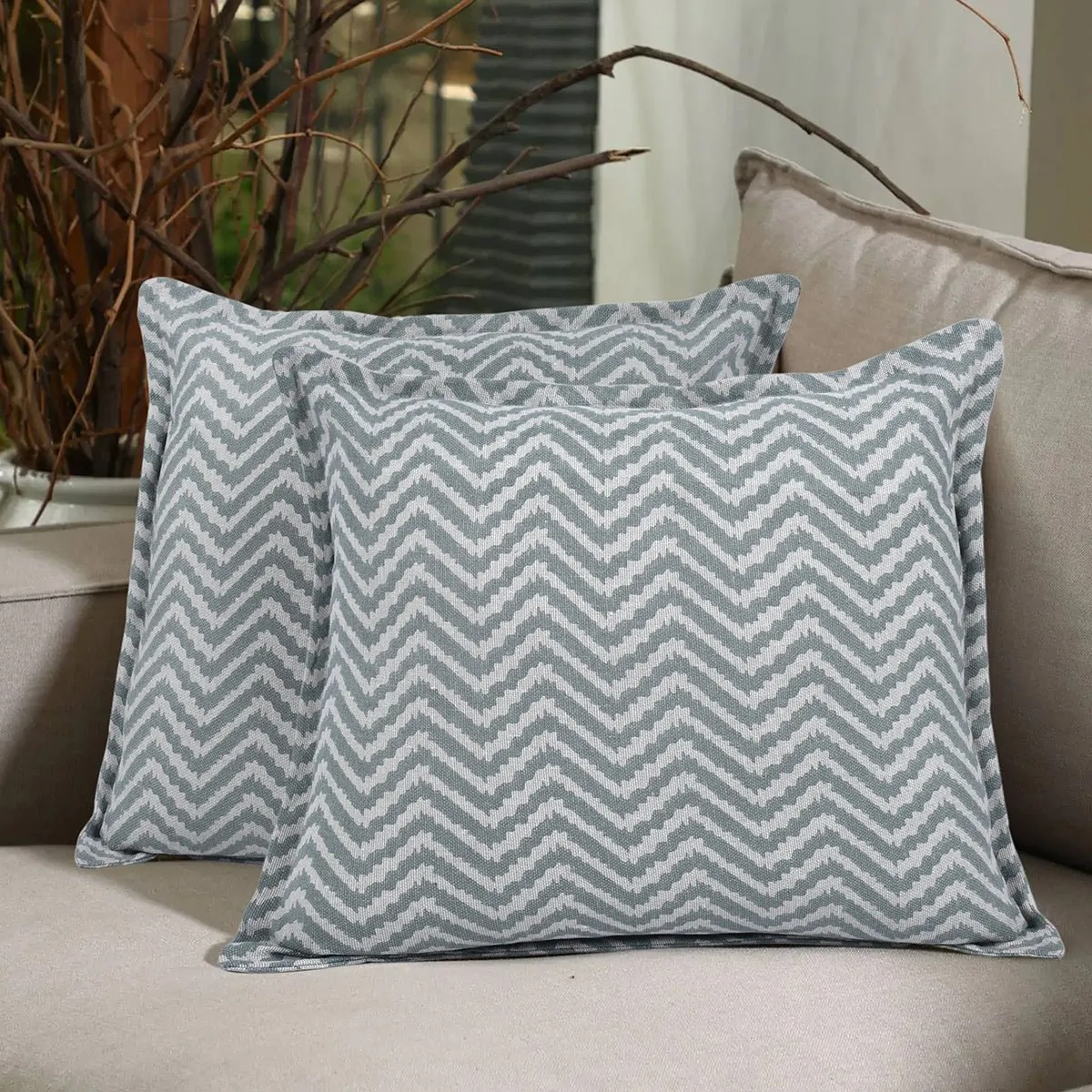 Vibrant Wave Printed Cushion Cover - Set of 2