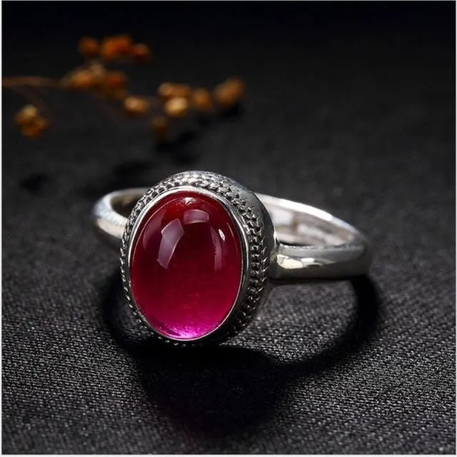 Vintage Citrine Ring - 925 Sterling Silver