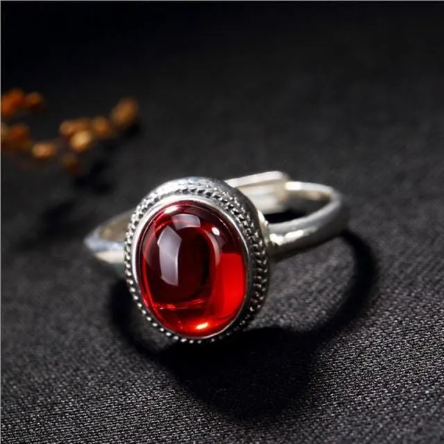 Vintage Citrine Ring - 925 Sterling Silver