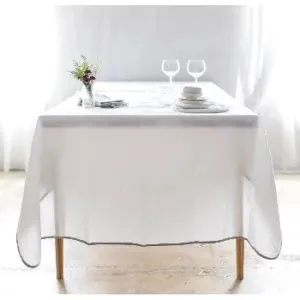 White Linen Tablecloth