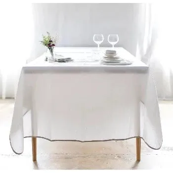 White Linen Tablecloth