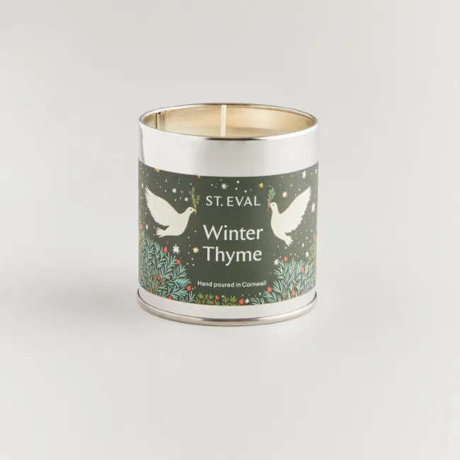 Winter Thyme Scented Christmas Candle Tin