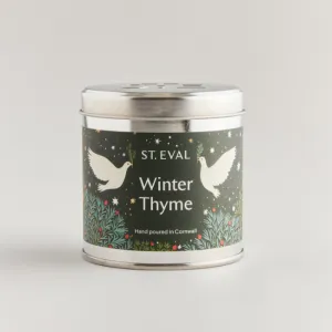 Winter Thyme Scented Christmas Candle Tin